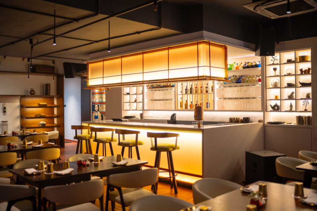 Family restaurant in Indore Masala Code dining area on AB Road